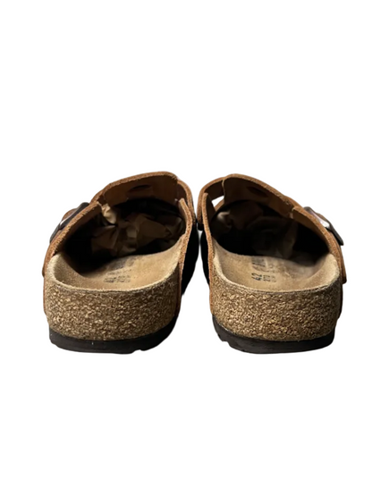 Birkenstock Boston Super Grip Horween Leather 'Roast Brown' Size 9 Pre-Owned