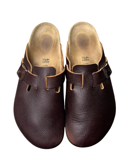 Birkenstock Boston Super Grip Horween Leather 'Roast Brown' Size 9 Pre-Owned