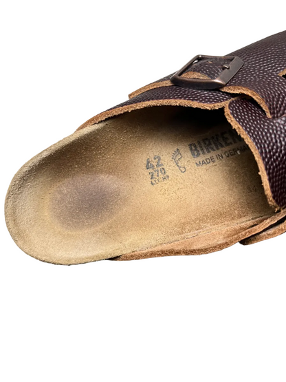 Birkenstock Boston Super Grip Horween Leather 'Roast Brown' Size 9 Pre-Owned