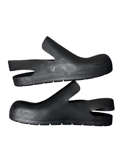 Bottega Veneta Rubber Slingback Puddle Sandals 'Black' Size 44 EU Pre-Owned