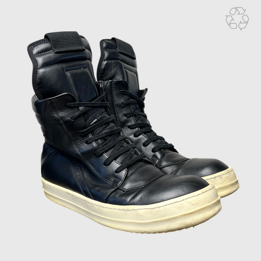 Vintage Rick Owens Geobasket Black/Milk Women Size 9 Pre-Owned