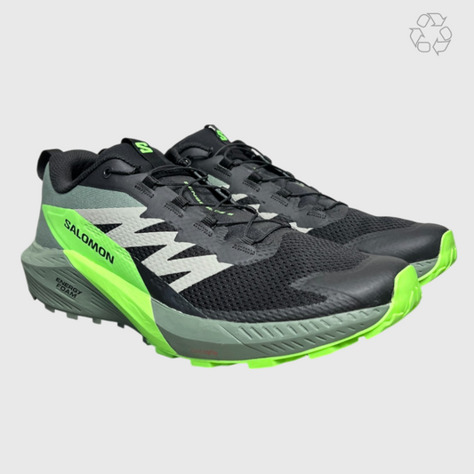 Salomon Sense Ride 5 Trail Running Sneakers Gecko Size 11.5 Pre-Owned