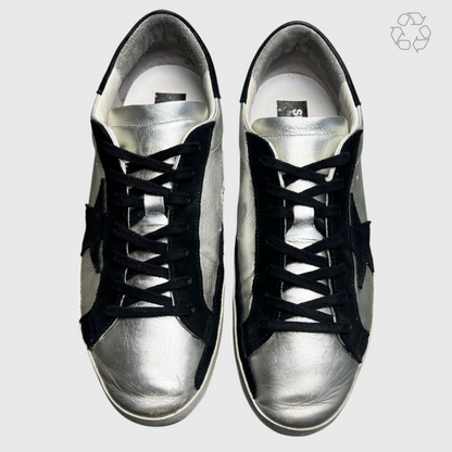 Golden Goose Superstar Classic 'Silver/Black' Size 11 Pre-Owned