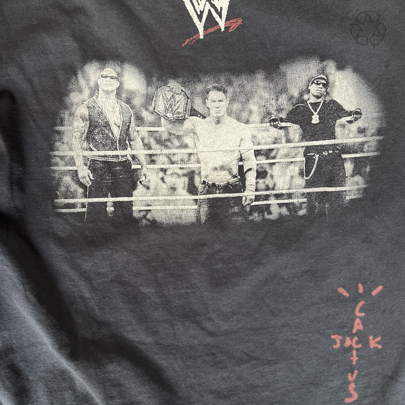 WWE x Cactus Jack x Travis Scott Wrestling Is Real Tee Size L Pre-Owned
