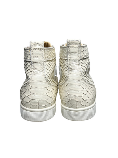 Christian Louboutin Louis Orlato Flat Python Sneaker 'Ivory' Size 43.5 Pre-Owned
