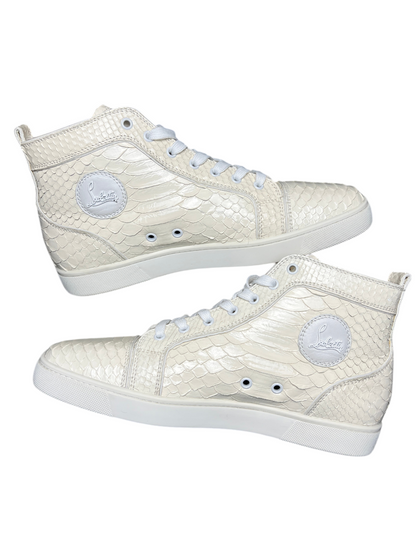 Christian Louboutin Louis Orlato Flat Python Sneaker 'Ivory' Size 43.5 Pre-Owned