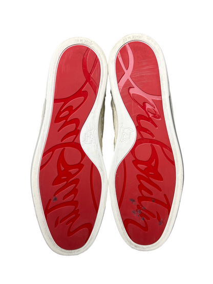 Christian Louboutin Louis Orlato Flat Python Sneaker 'Ivory' Size 43.5 Pre-Owned