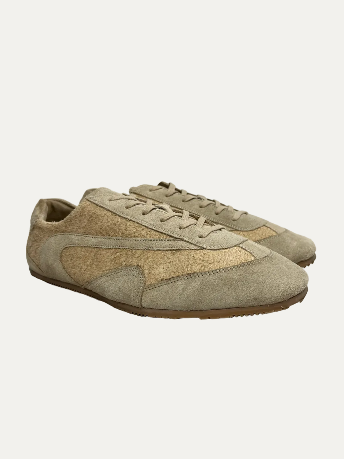 COS Minimal Suede Sneakers 'Cappuccino' Size 45 Pre-Owned
