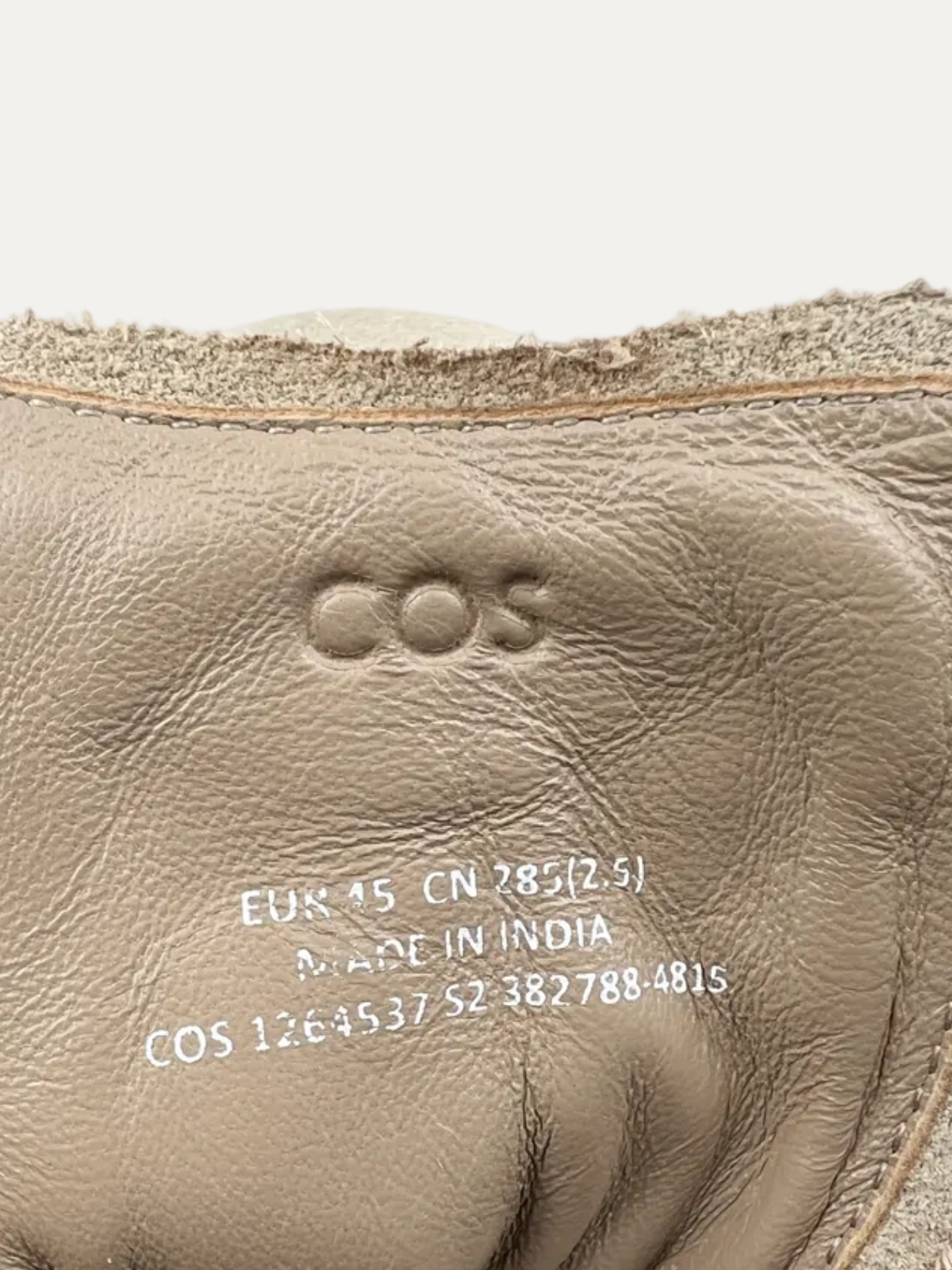 COS Minimal Suede Sneakers 'Cappuccino' Size 45 Pre-Owned