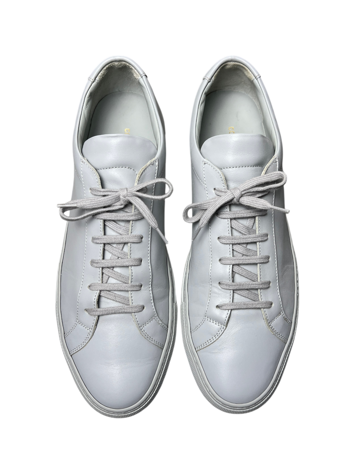 Common Projects Achilles Low Leather Sneaker 'Grey' Size 11 Pre-Owned