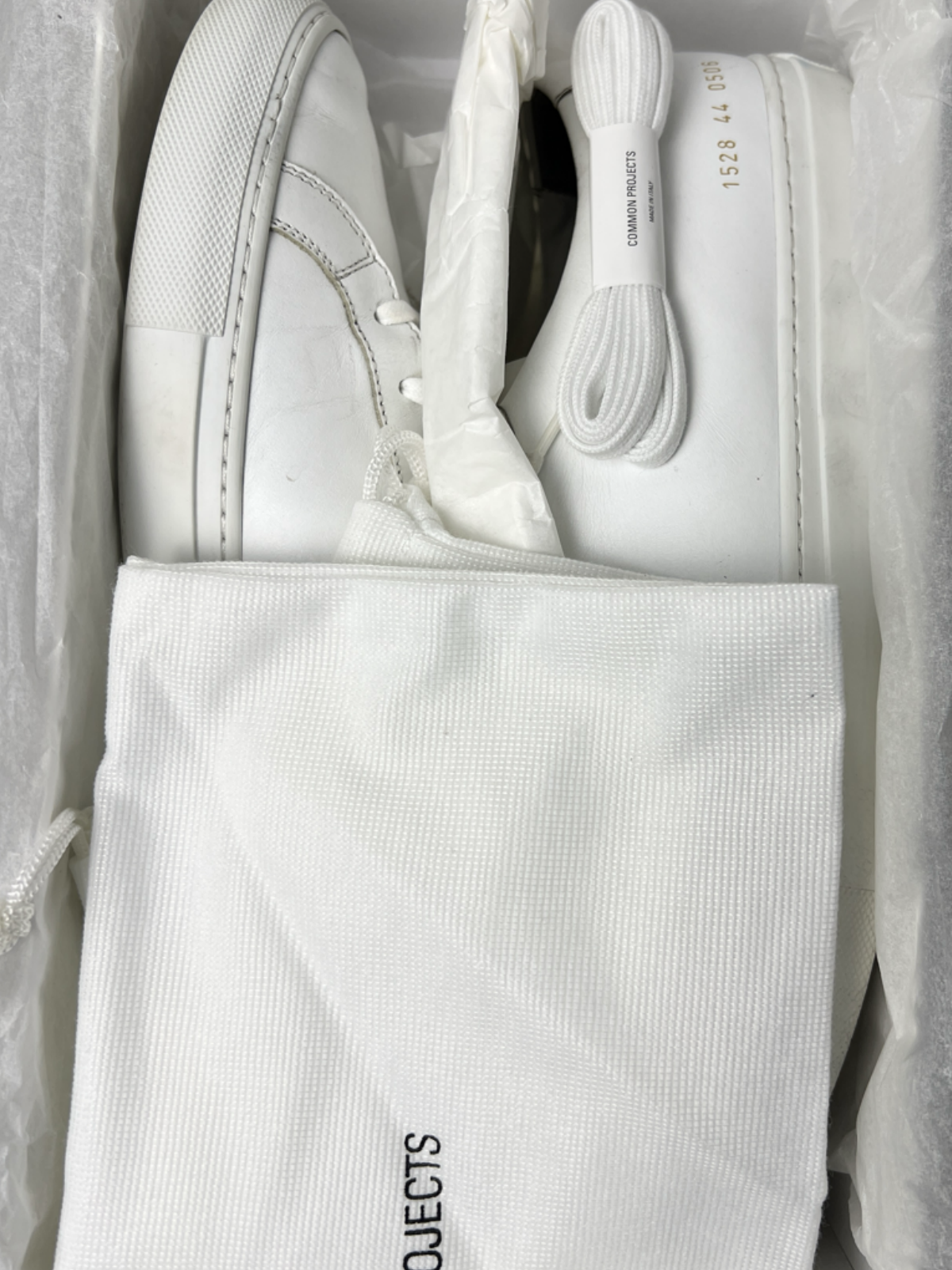 Common Projects Original Achilles Leather Low-Top Sneakers 'White' Size 44 Pre-Owned