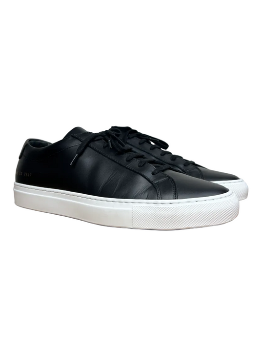 Common Projects Achilles Low Leather Sneaker 'Black/White' Size 10 Pre-Owned