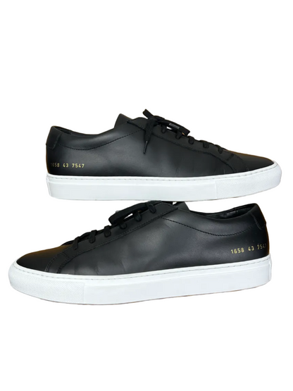 Common Projects Achilles Low Leather Sneaker 'Black/White' Size 10 Pre-Owned