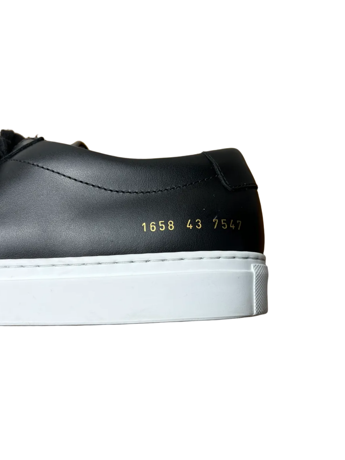Common Projects Achilles Low Leather Sneaker 'Black/White' Size 10 Pre-Owned