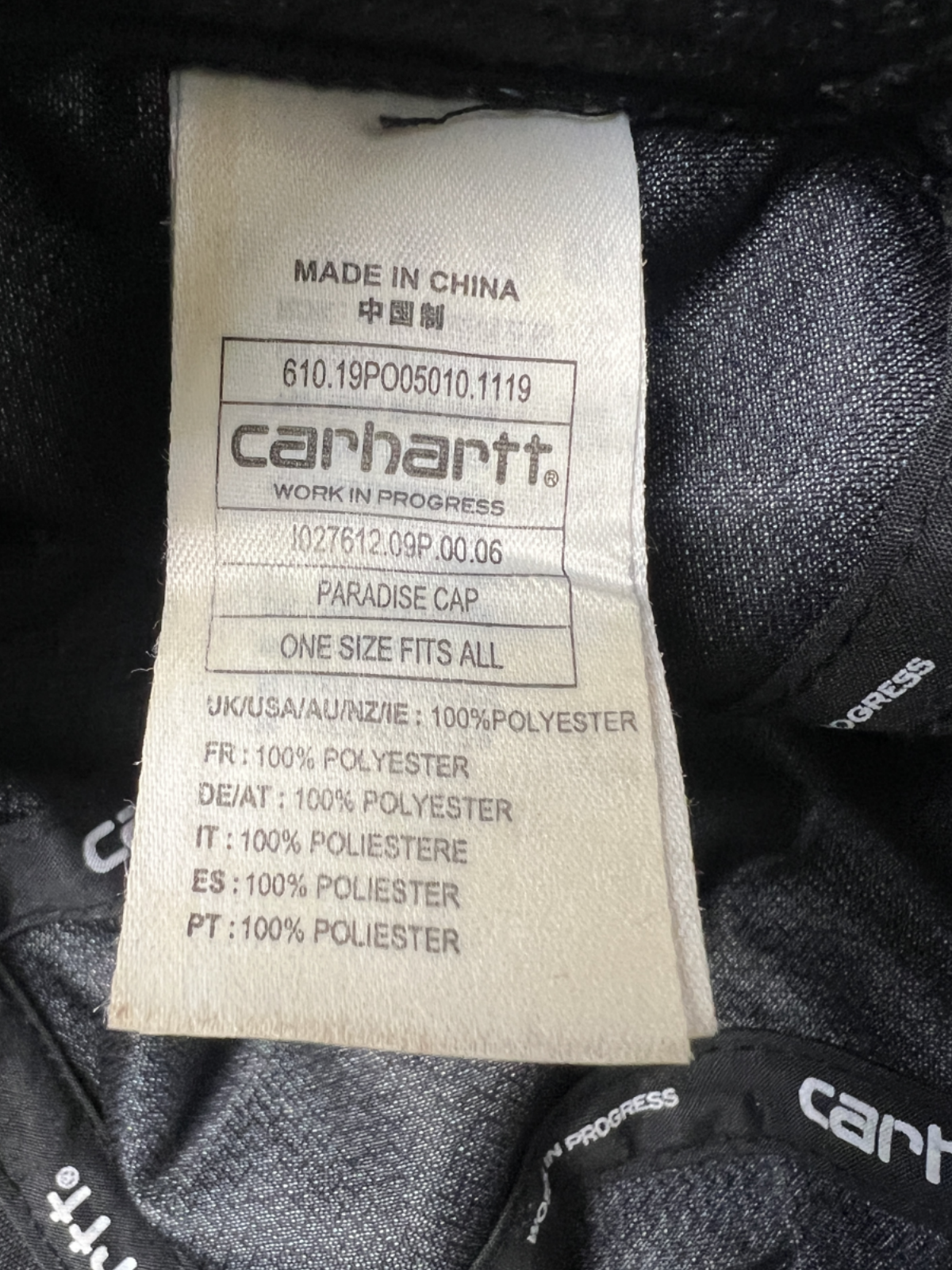 Carhartt WIP 5-Panel Paradise Strap-Back Cap One Size Pre-Owned