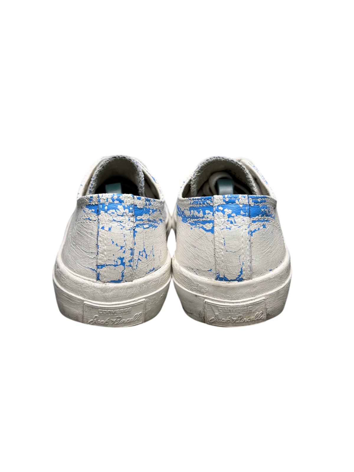 Maison Margiela x Converse Jack Purcell Low SS12 'Paint Crack - White Azure' Women Size 6.5 Pre-Owned