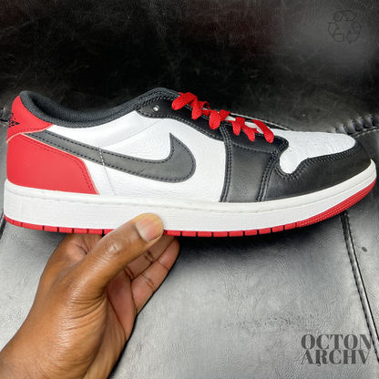 Air Jordan 1 Retro Low OG 'Black Toe' SS23 Size 10.5 Pre-Owned