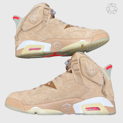 Travis Scott x Air Jordan 6 Retro 'British Khaki' SS21 Size 13 Pre-Owned