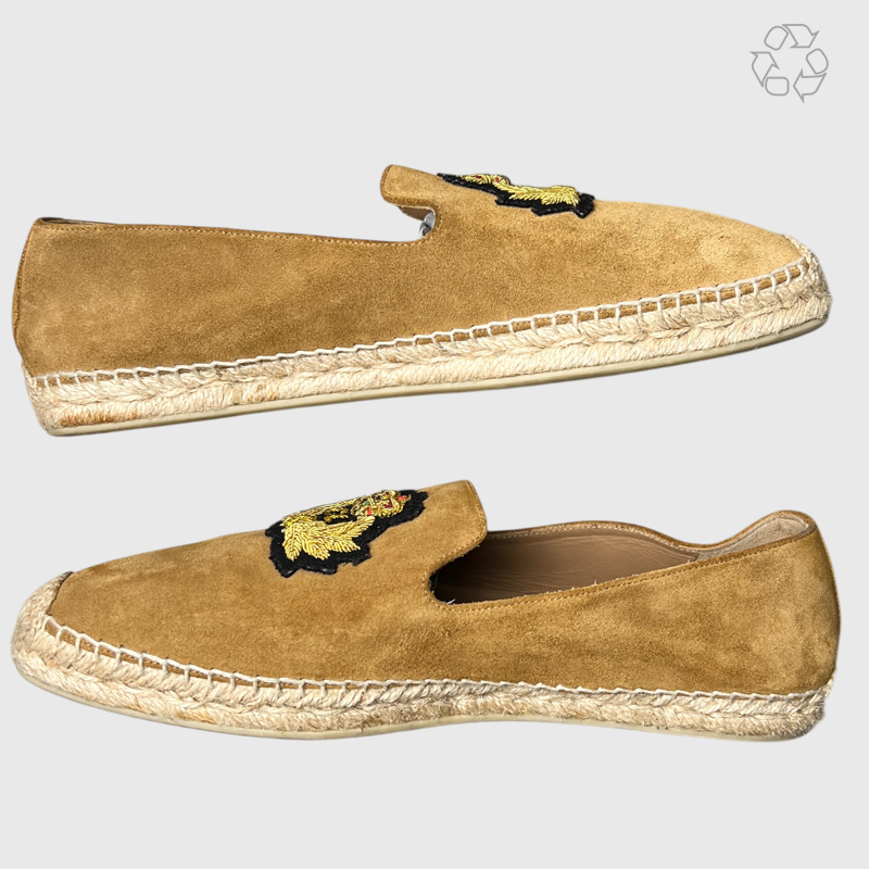 Christian Louboutin Suede Nanou Orlato Espadrille 'Brown' Size 9 Pre-Owned