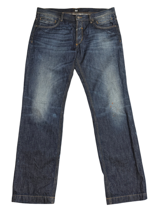 Vintage 90's Dolce & Gabanna Indigo Wash Denim Jeans Size 38 Pre-Owned
