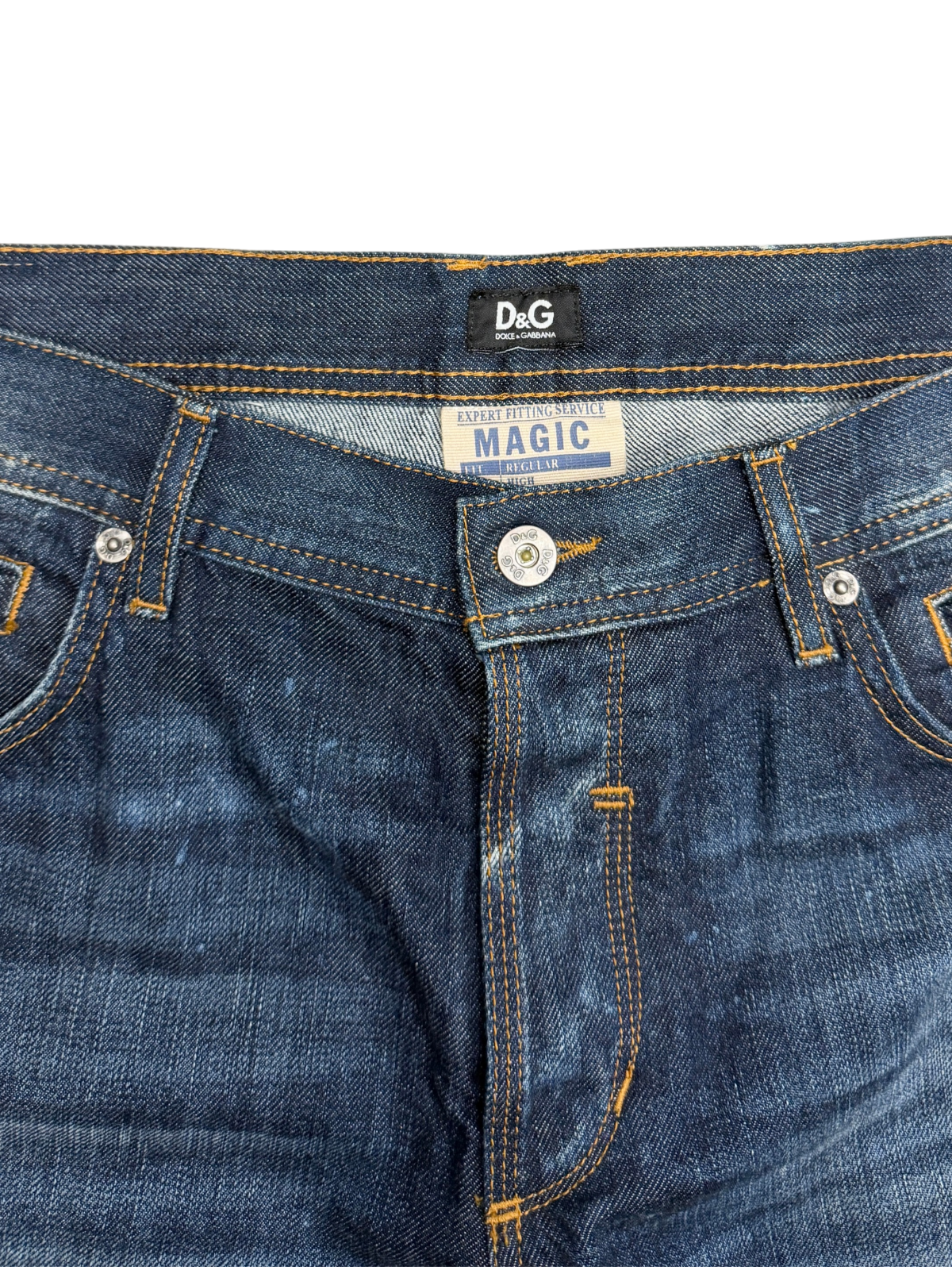 Vintage 90's Dolce & Gabanna Indigo Wash Denim Jeans Size 38 Pre-Owned