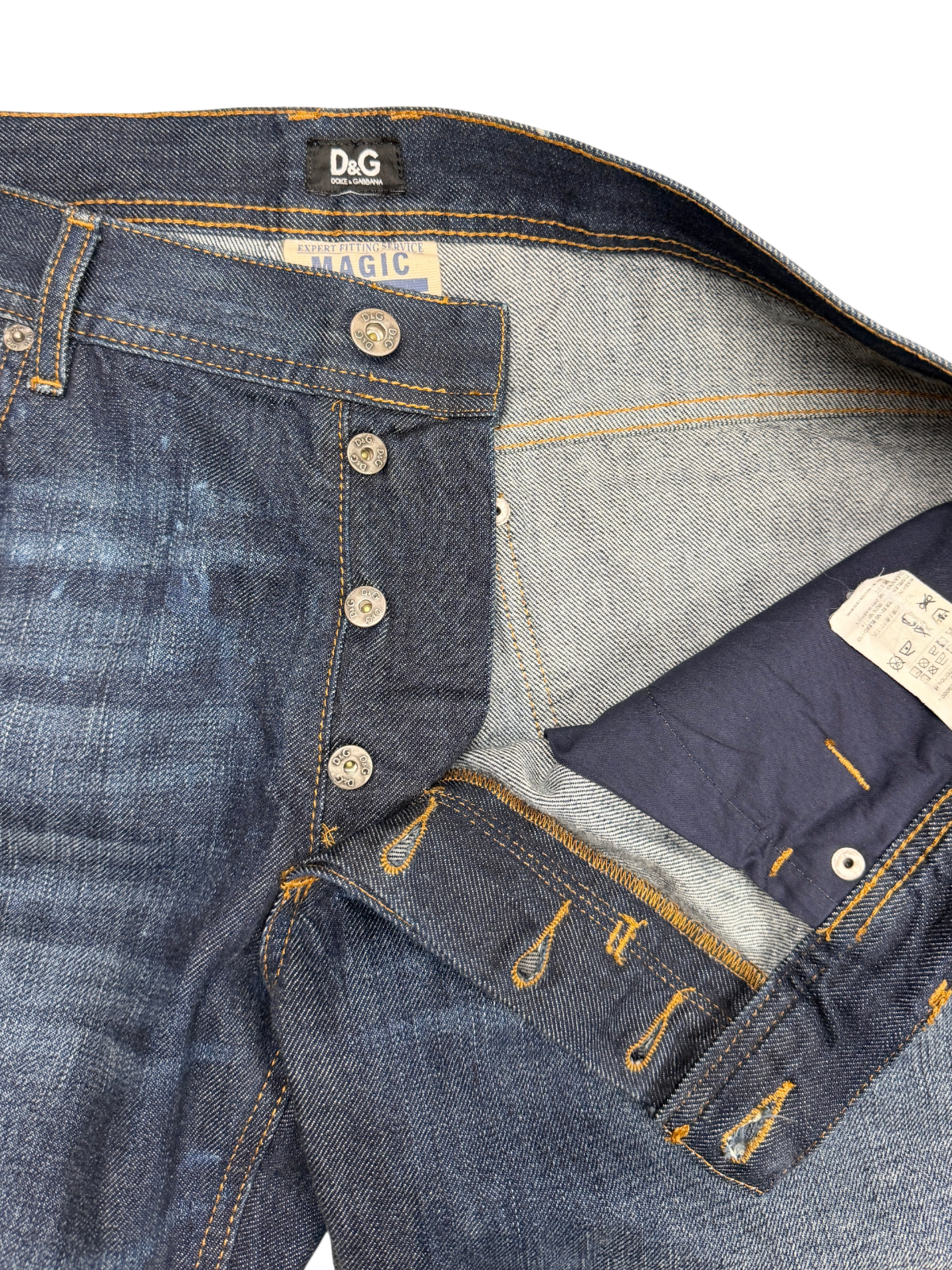 Vintage 90's Dolce & Gabanna Indigo Wash Denim Jeans Size 38 Pre-Owned