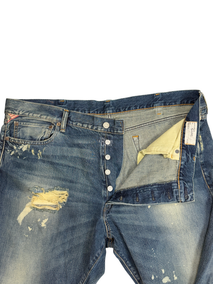 Vintage Denim & Supply x Ralph Lauren Distressed Slim Fit Denim Jeans FW13 Size 42 Pre-Owned