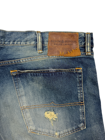 Vintage Denim & Supply x Ralph Lauren Distressed Slim Fit Denim Jeans FW13 Size 42 Pre-Owned