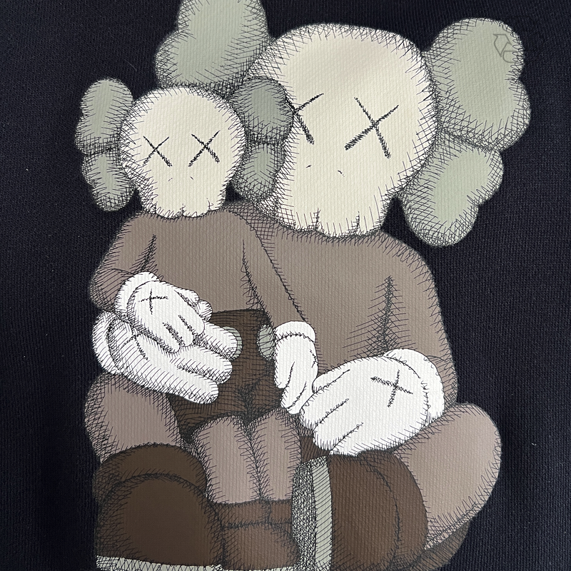 KAWS x Uniqlo Companion Longsleeve Sweatshirt 'Black' Size L Pre-Owned