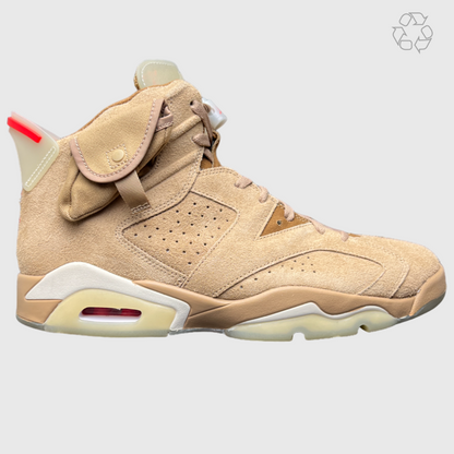 Travis Scott x Air Jordan 6 Retro 'British Khaki' SS21 Size 13 Pre-Owned