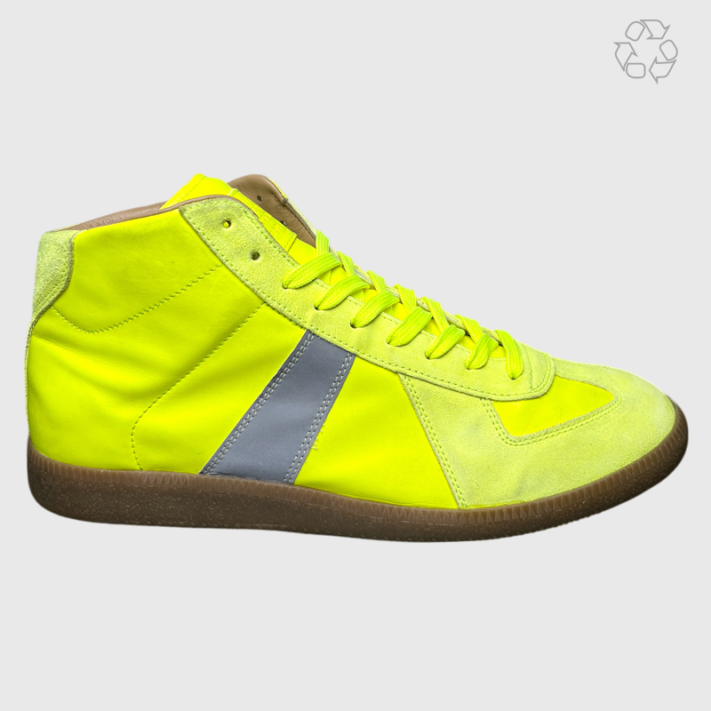 Maison Margiela Replica High Gat Sneakers 'Neon Yellow' Size 12 Pre-owned