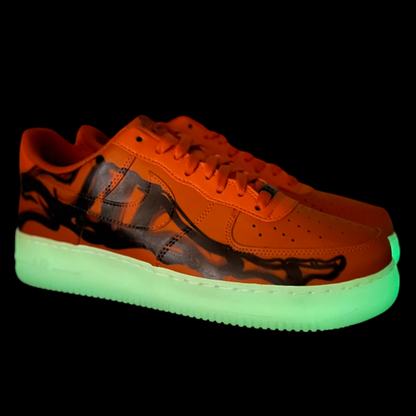 Nike Air Force 1 Low 'Orange Skeleton' Size 11 Pre-Owned