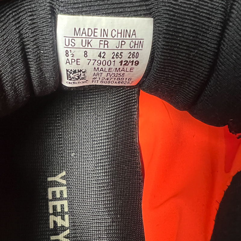 Yeezy x Adidas Boost 700 MNVN 'Orange' FV3258 Size 8.5 Pre-Owned