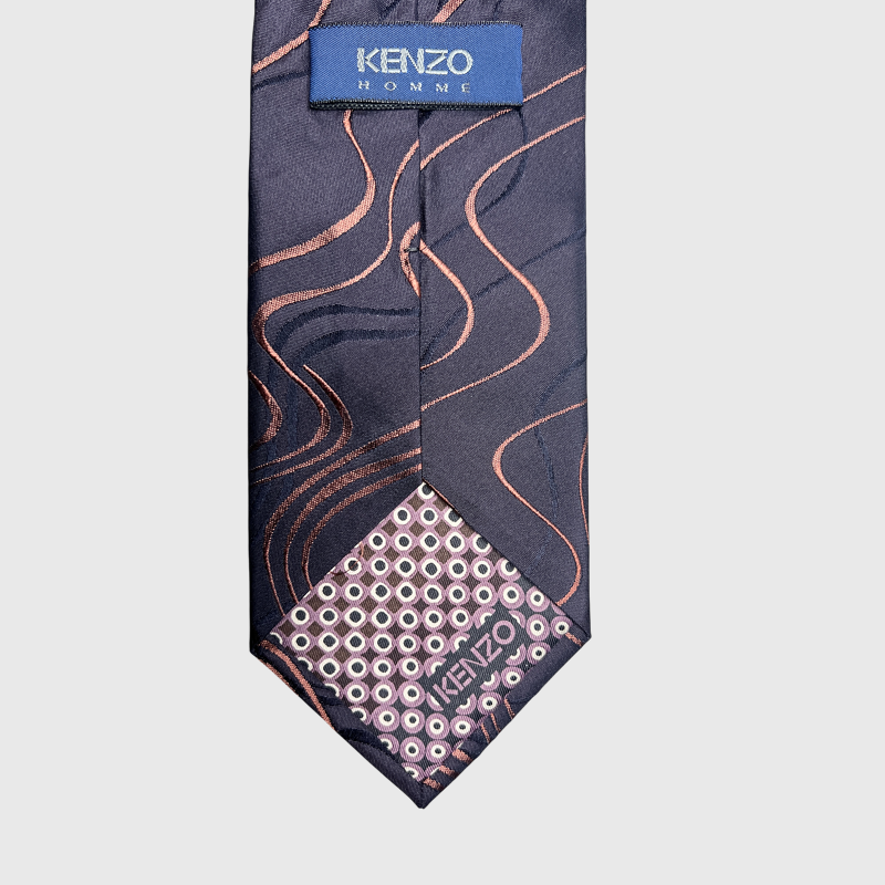 Kenzo Homme 9cm Embroidered Silk  Tie Pre-Owned