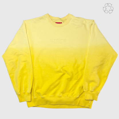 Supreme Dipped Crewneck 'Yellow' SS19 Size L Pre-Owned