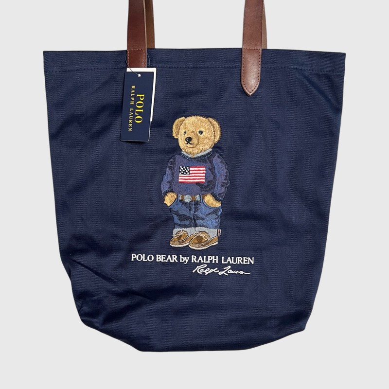 Polo Bear x Ralph Lauren Bear Twill Shopper Tote Newport Navy One Size Brand New
