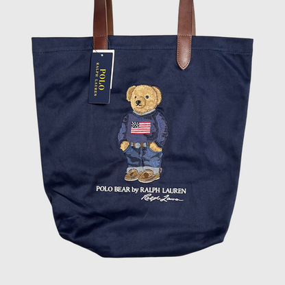 Polo Bear x Ralph Lauren Bear Twill Shopper Tote Newport Navy One Size Brand New