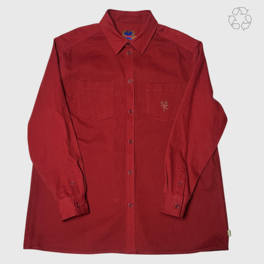 Heaven by Marc Jacobs Oversize Work Shirt 'Cranberry Red' Size XL Pre-Owned