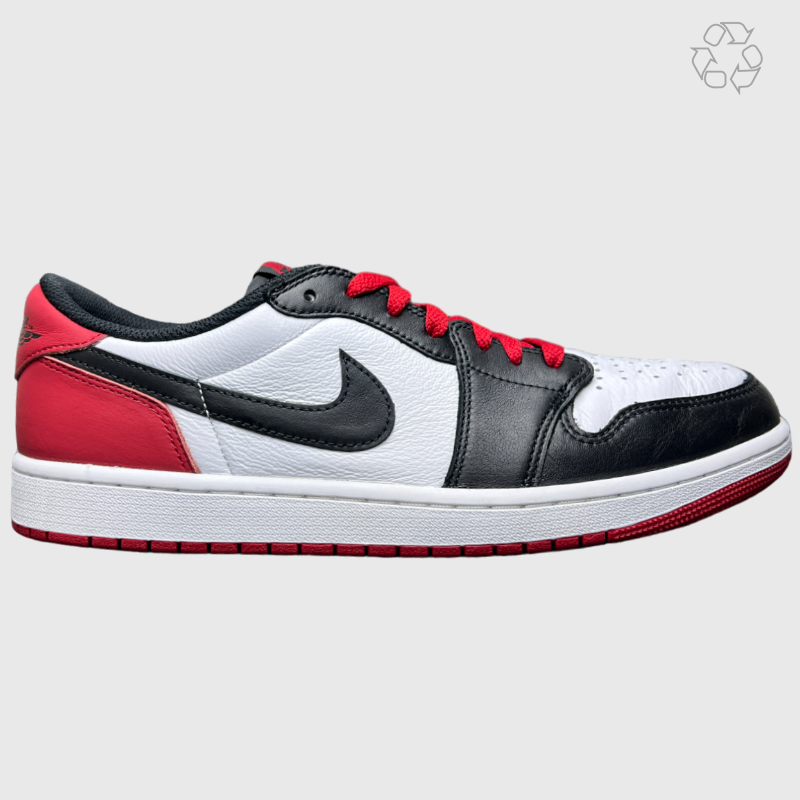 Air Jordan 1 Retro Low OG 'Black Toe' SS23 Size 10.5 Pre-Owned