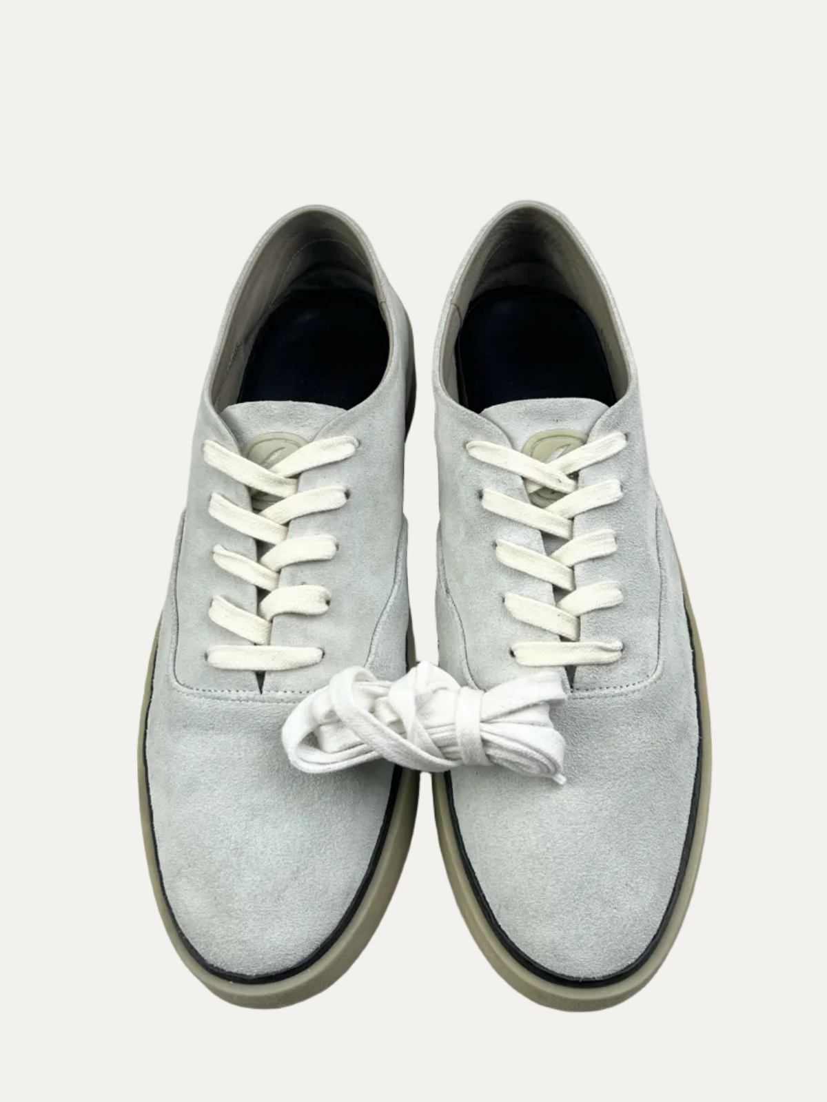 Fear of God for Ermenegildo Zegna Laced Suede Sneaker 'Off White' Size 11.5 Pre-Owned