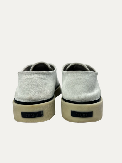 Fear of God for Ermenegildo Zegna Laced Suede Sneaker 'Off White' Size 11.5 Pre-Owned