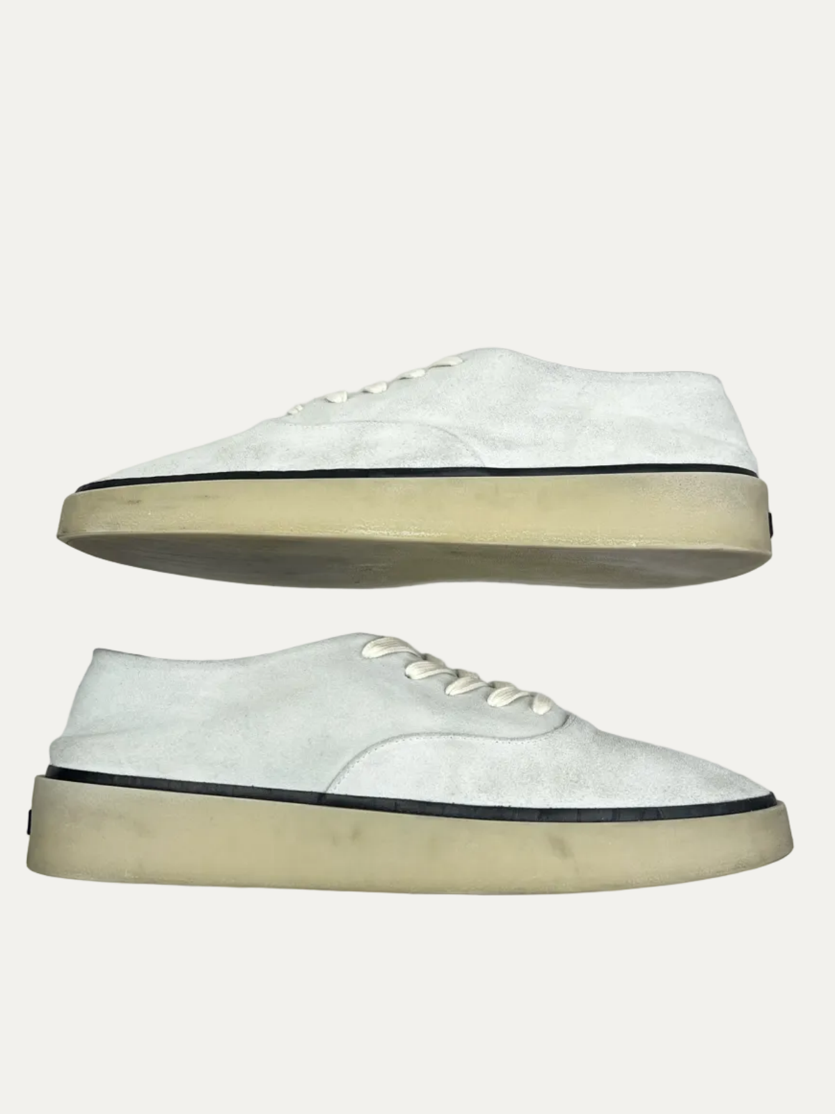 Fear of God for Ermenegildo Zegna Laced Suede Sneaker 'Off White' Size 11.5 Pre-Owned