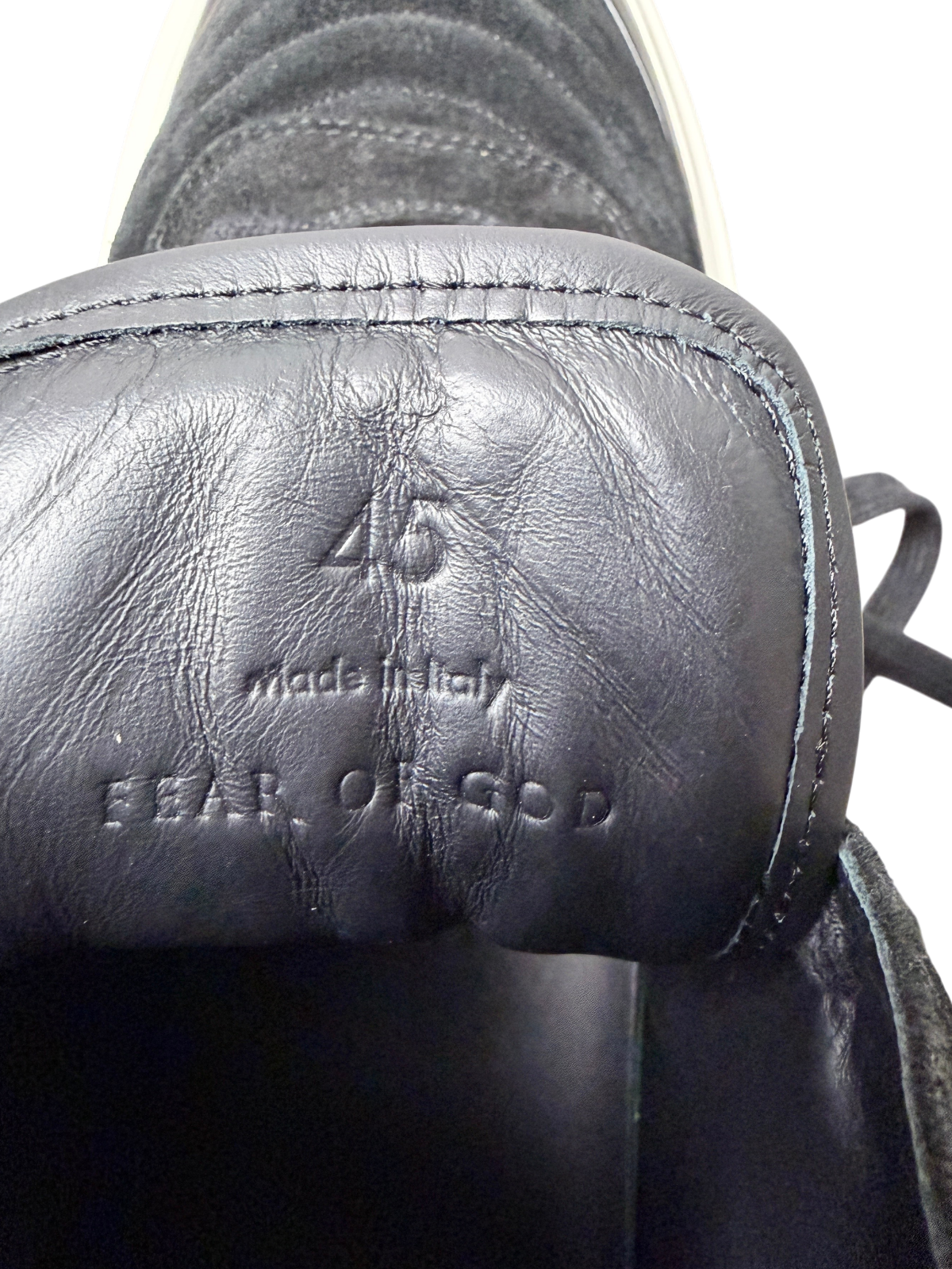 Fear of God Strapless Skate Mid 'Fear of God Print - Black Cream' Size 45 Pre-Owned