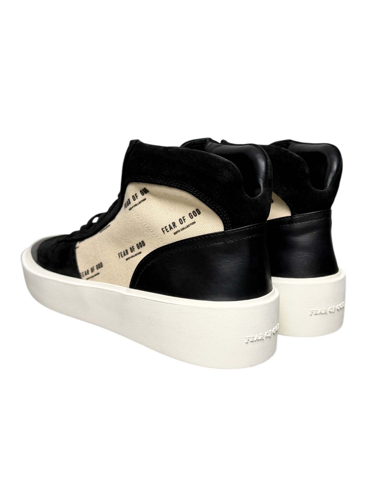 Fear of God Strapless Skate Mid 'Fear of God Print - Black Cream' Size 45 Pre-Owned