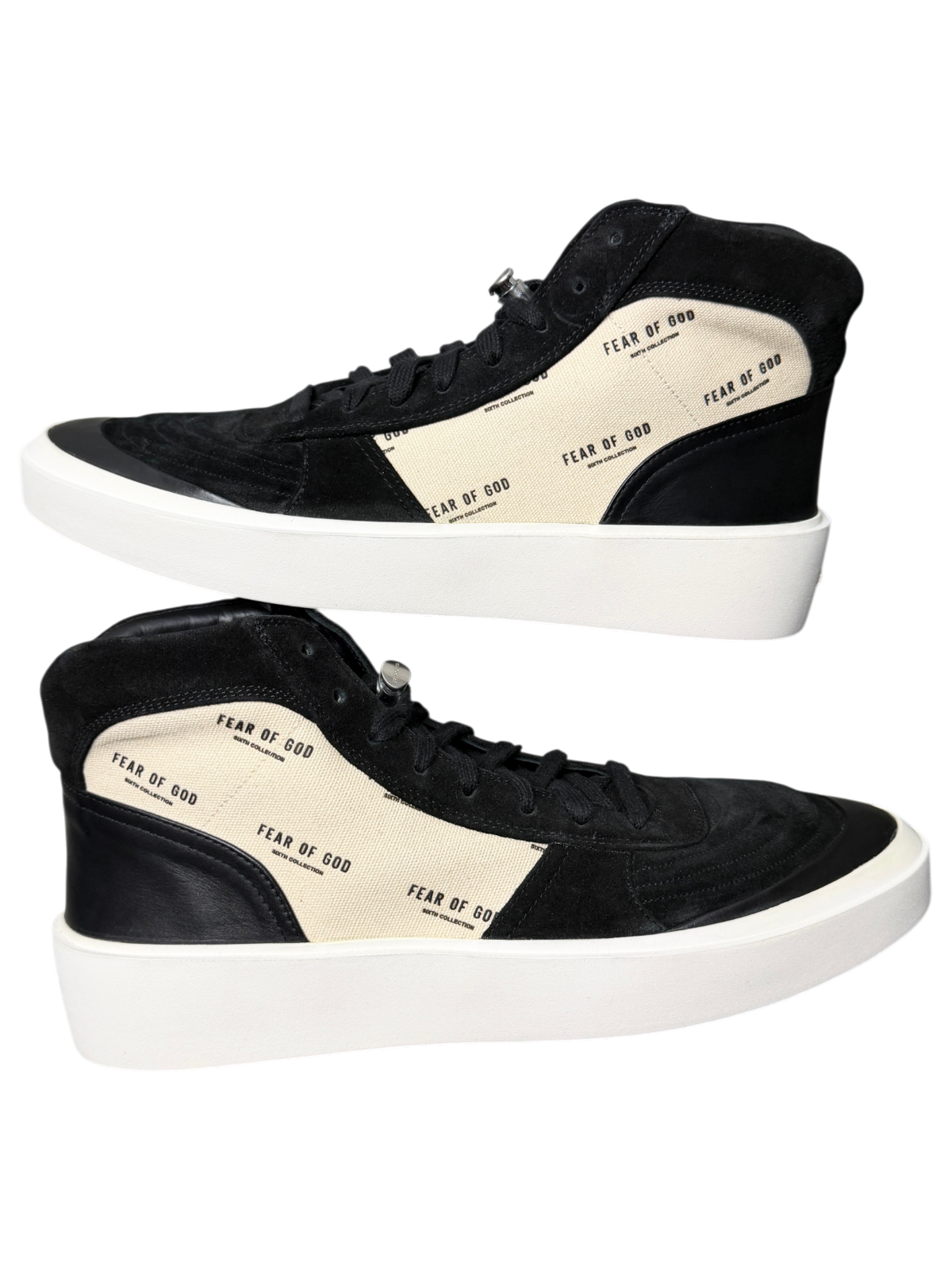 Fear of God Strapless Skate Mid 'Fear of God Print - Black Cream' Size 45 Pre-Owned