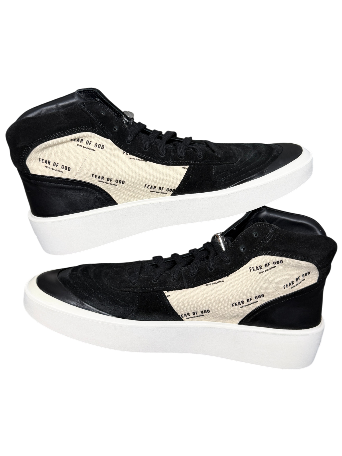 Fear of God Strapless Skate Mid 'Fear of God Print - Black Cream' Size 45 Pre-Owned
