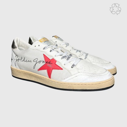 Golden Goose Ball Star Signature 'White/Mesh/Red' Size 44 Pre-Owned