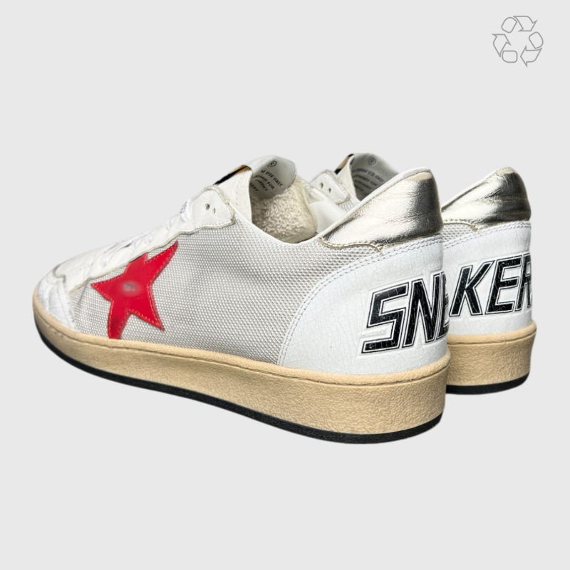 Golden Goose Ball Star Signature 'White/Mesh/Red' Size 44 Pre-Owned