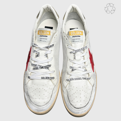 Golden Goose Ball Star Signature 'White/Mesh/Red' Size 44 Pre-Owned
