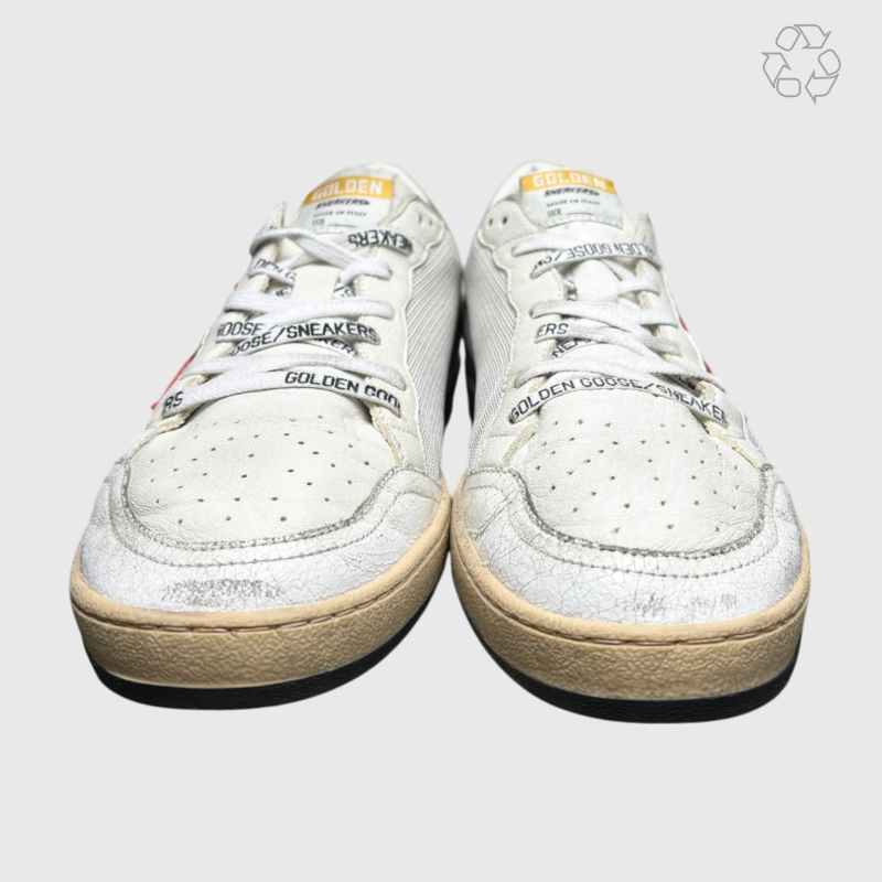 Golden Goose Ball Star Signature 'White/Mesh/Red' Size 44 Pre-Owned